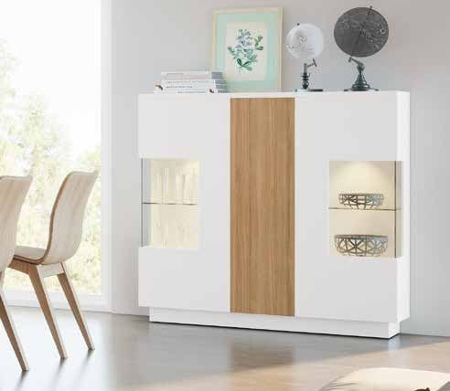 Fotografía de aparador de salón de la colección FRESH, en acabado Blanco / Riva.