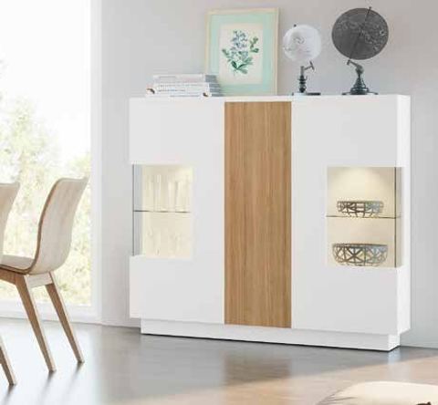 Fotografía de aparador de salón de la colección FRESH, en acabado Blanco / Riva.
