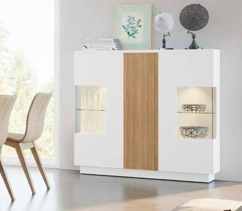 Fotografía de aparador de salón de la colección FRESH, en acabado Blanco / Riva.