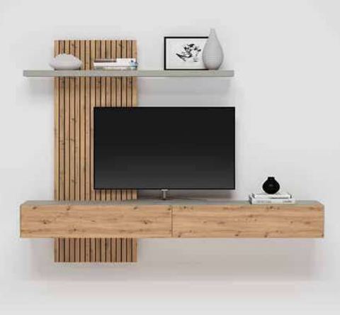 Fotografía de composición modular de salón de la colección FRESH, en acabado Amazonas / Etna.