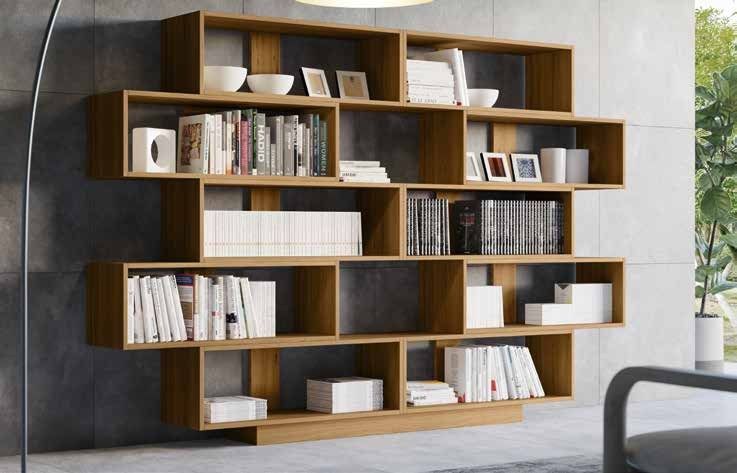 Fotografía de estantería de salón de la colección FRESH, en acabado Riva.