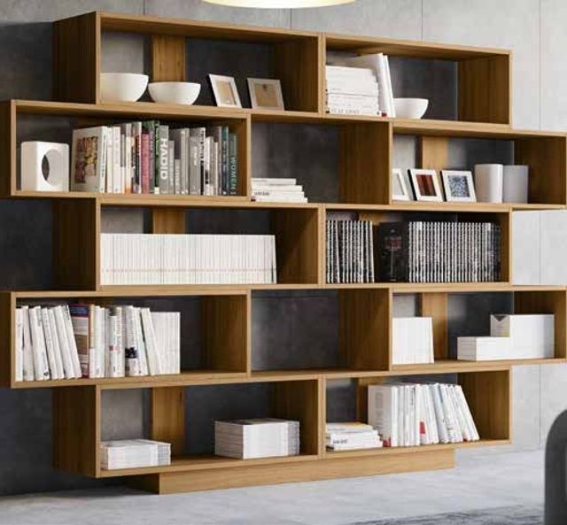 Fotografía de estantería de salón de la colección FRESH, en acabado Riva.