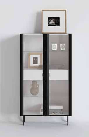 Fotografía de vitrina de salón de la colección FRESH, en acabado Tao.