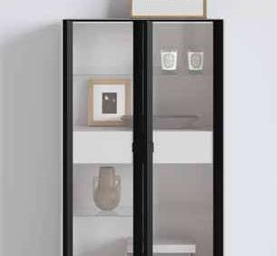 Fotografía de vitrina de salón de la colección FRESH, en acabado Tao.