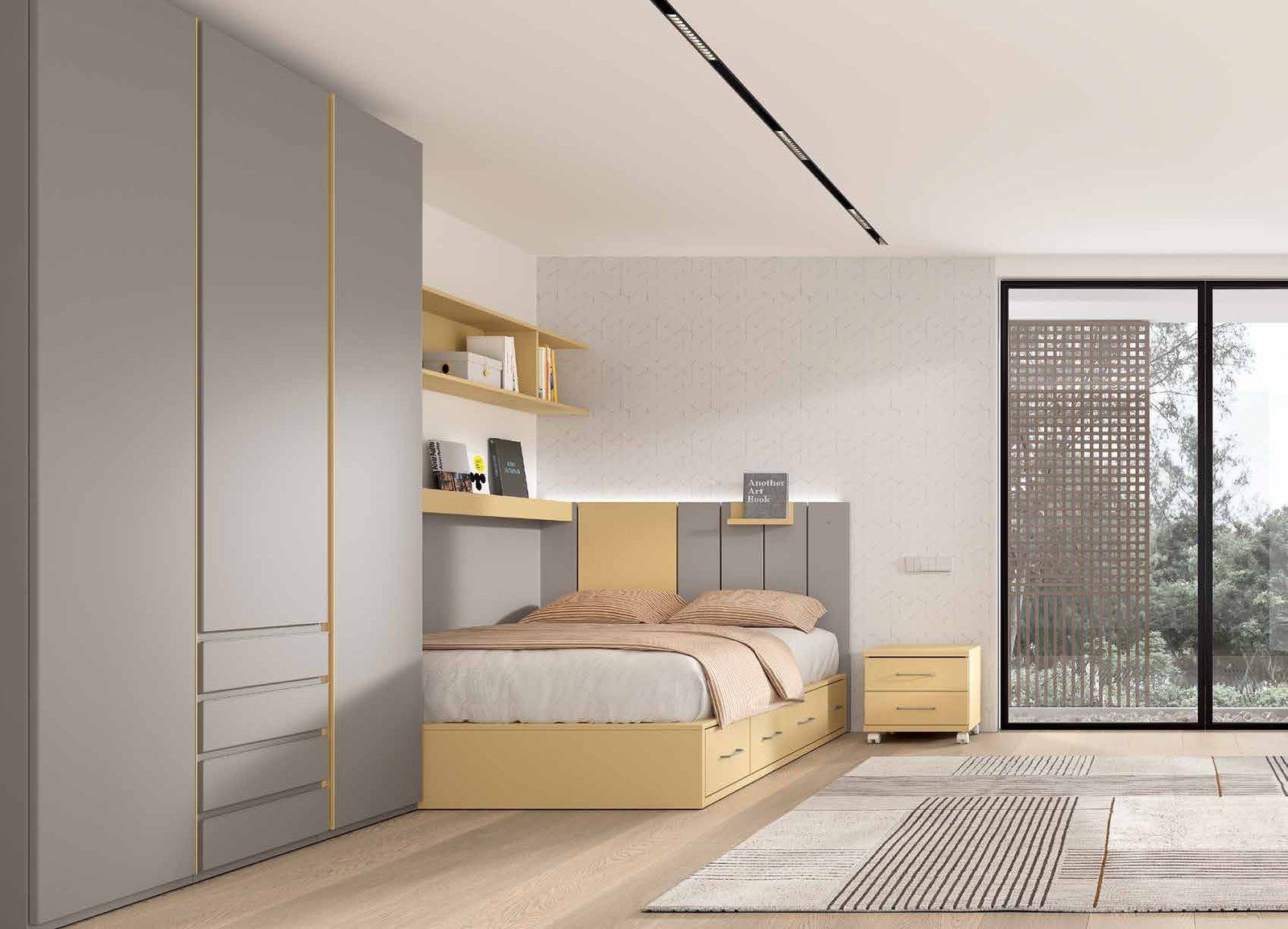 Dormitorio juvenil - Composición AD051, fotografía de catálogo del fabricante