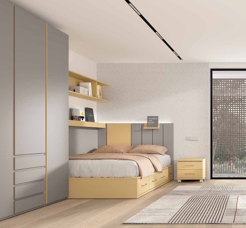 Dormitorio juvenil - Composición AD051, fotografía de catálogo del fabricante