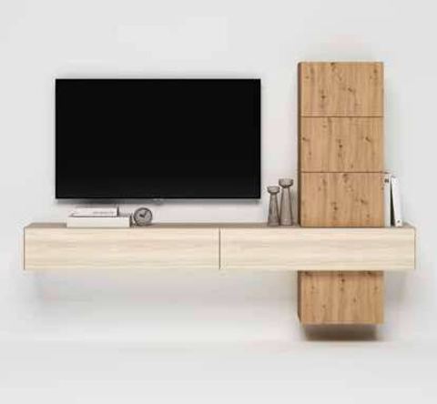 Fotografía de composición modular de salón de la colección FRESH, en acabado Amazonas / Cuarzita.