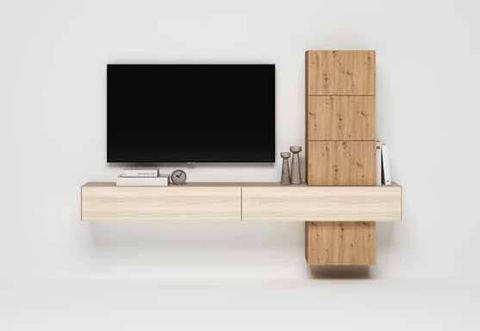 Fotografía de composición modular de salón de la colección FRESH, en acabado Amazonas / Cuarzita.