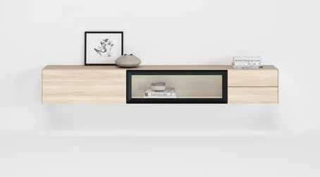 Fotografía de mueble de televisión de salón de la colección FRESH, en acabado Etna.