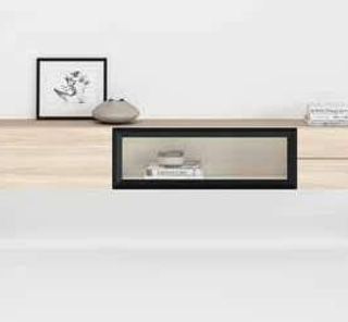 Fotografía de mueble de televisión de salón de la colección FRESH, en acabado Etna.