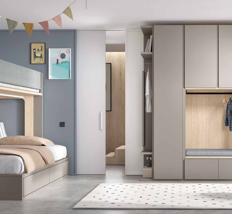 Dormitorio juvenil - Composición AD065, fotografía de catálogo del fabricante