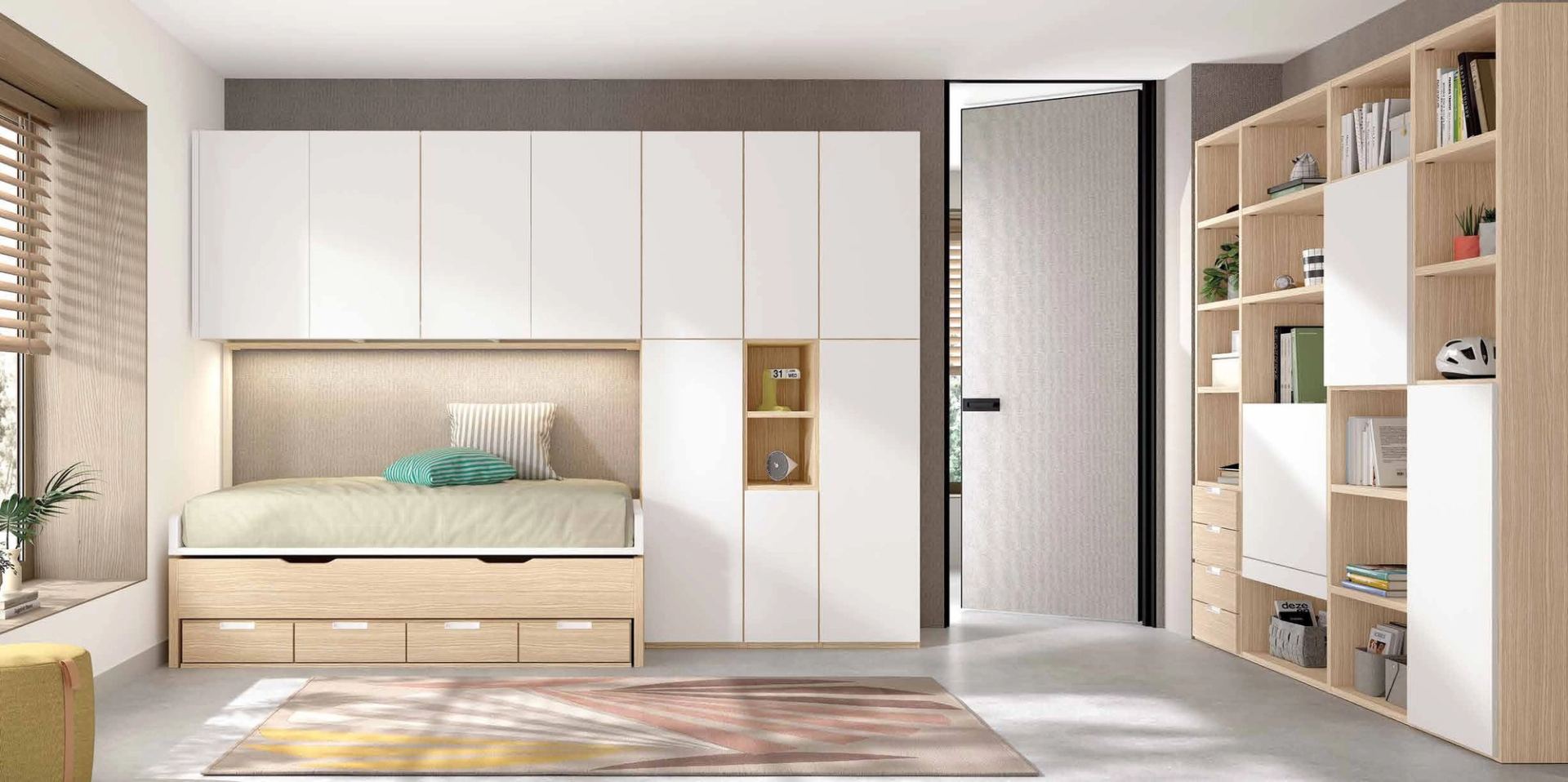 Dormitorio juvenil - Composición AD053, fotografía de catálogo del fabricante