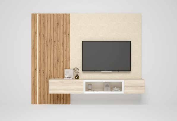 Fotografía de composición modular de salón de la colección FRESH, en acabado Amazonas / Arena / Etna.