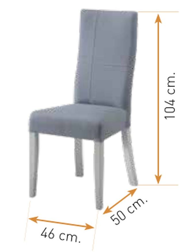 Medidas de la silla de comedor modelo 151: alto 104 cm · ancho 46 cm · fondo 50 cm
