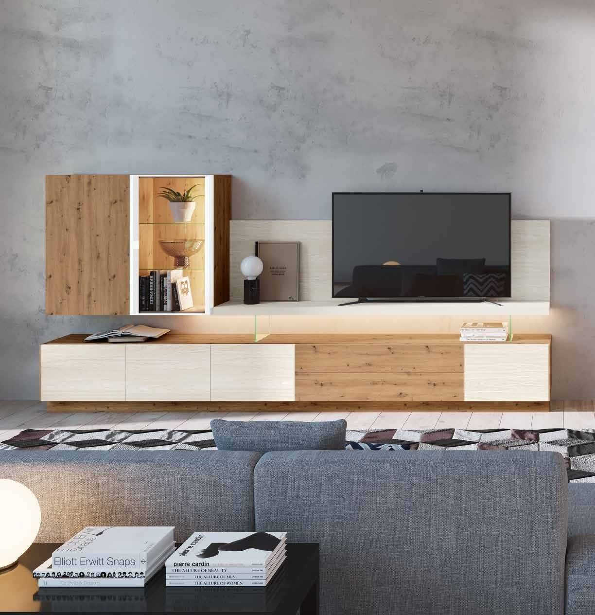 Fotografía de composición modular de salón de la colección FRESH, en acabado Amazonas / Boeta.