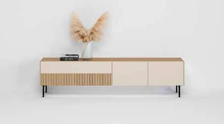 Fotografía de mueble de televisión de salón de la colección FRESH, en acabado Tao.