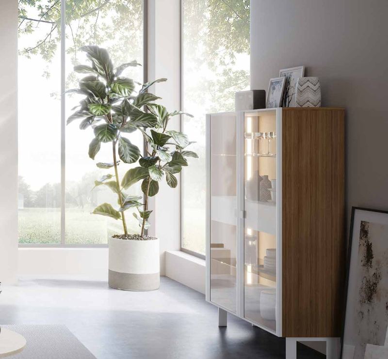 Fotografía de composición modular de salón de la colección FRESH, en acabado Riva / Boeta.