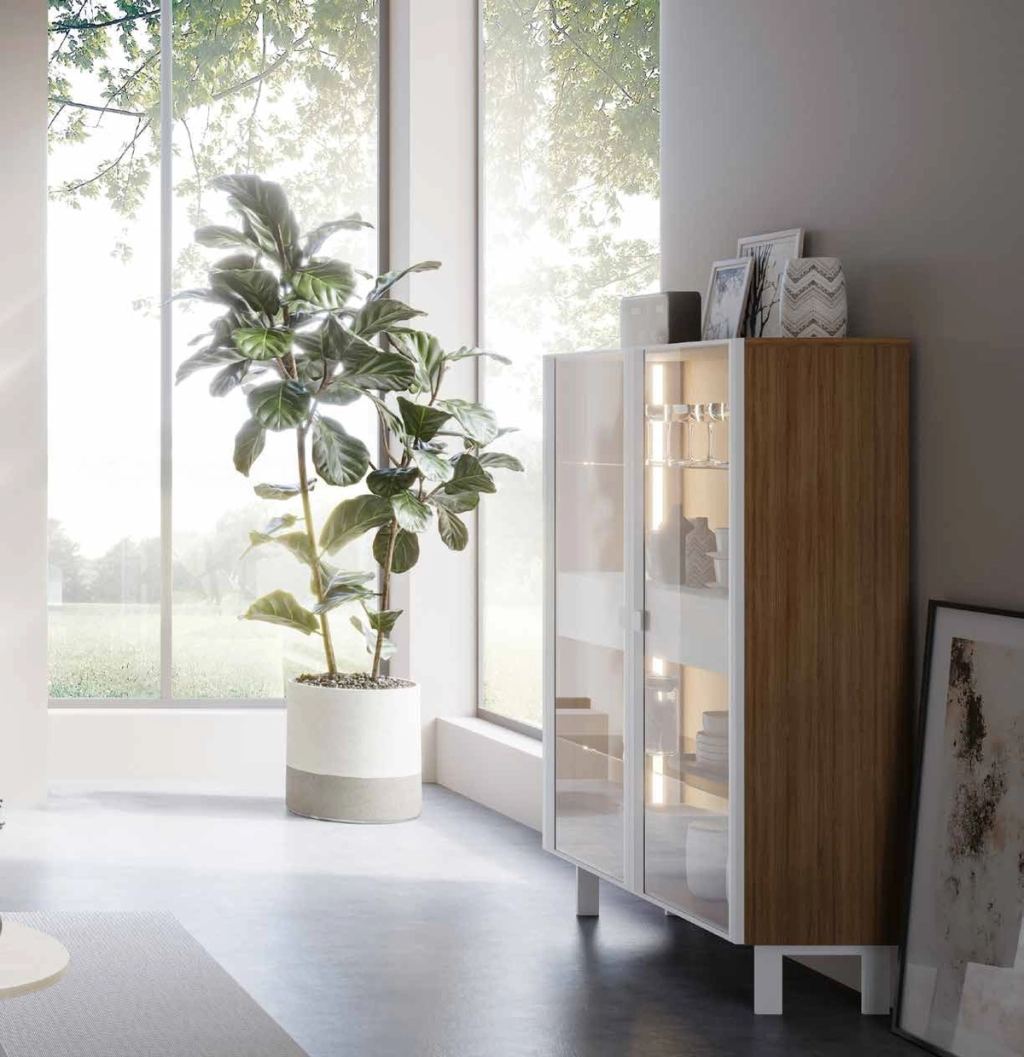 Fotografía de composición modular de salón de la colección FRESH, en acabado Riva / Boeta.