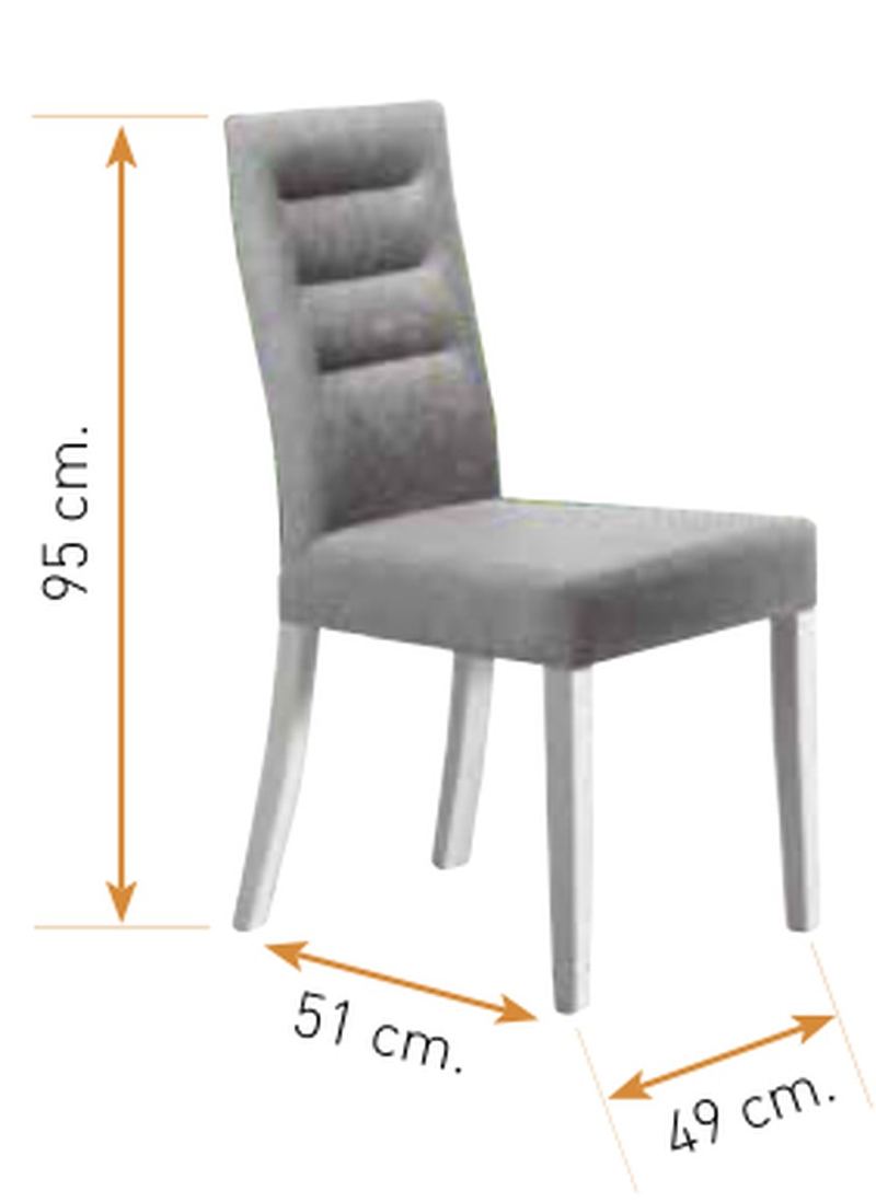 Medidas de la silla de comedor modelo 174: alto 95 cm · ancho 49 cm · fondo 51 cm