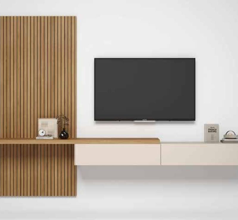 Fotografía de composición modular de salón de la colección FRESH, en acabado Amazonas / Boeta / Grafito.