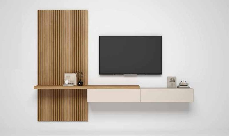 Fotografía de composición modular de salón de la colección FRESH, en acabado Amazonas / Boeta / Grafito.