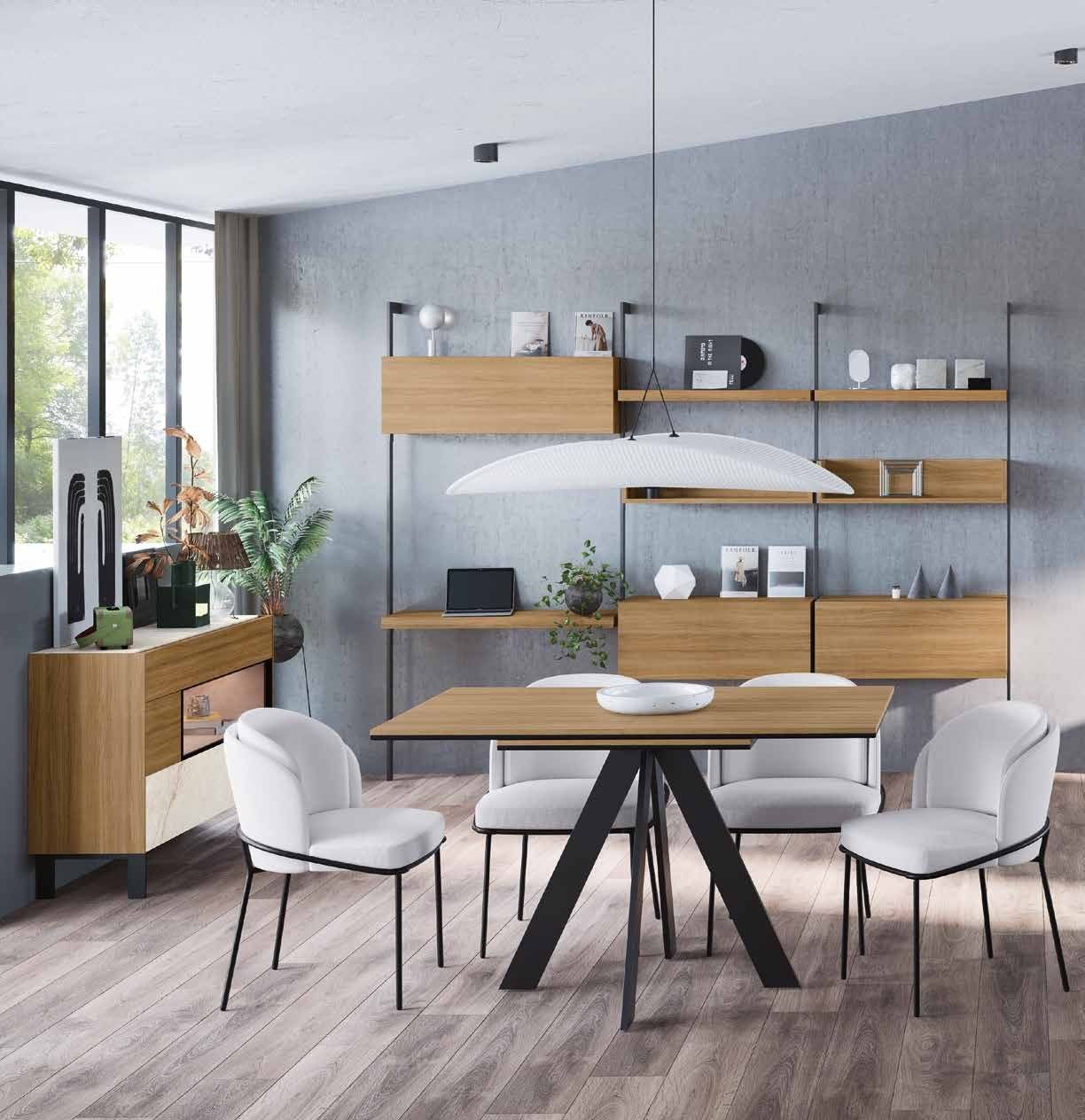 Fotografía de composición modular de salón de la colección FRESH, en acabado Riva / Arena / Kerala.