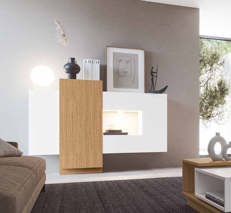 Fotografía de aparador de salón de la colección FRESH, en acabado Blanco / Riva.