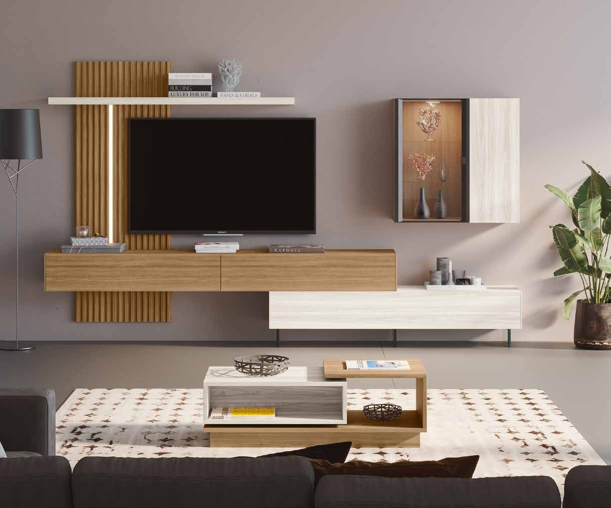 Fotografía de composición modular de salón de la colección FRESH, en acabado Riva / Boeta.