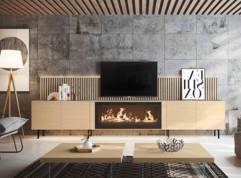 Fotografía de composición modular de salón de la colección FRESH, en acabado Tao / Roma.