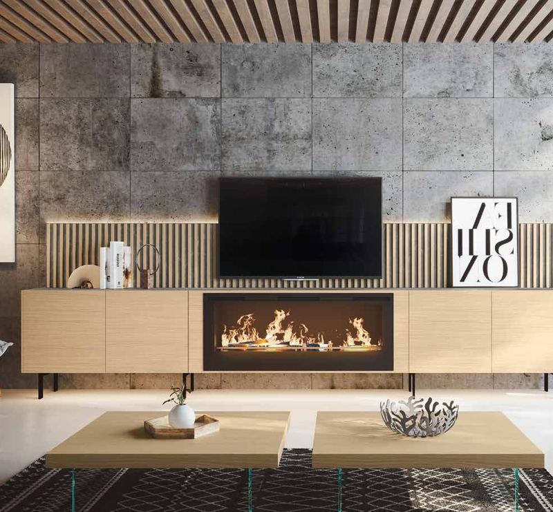 Fotografía de composición modular de salón de la colección FRESH, en acabado Tao / Roma.