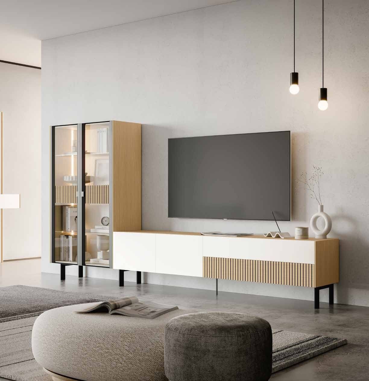 Fotografía de composición modular de salón de la colección FRESH, en acabado Tao / Blanco.
