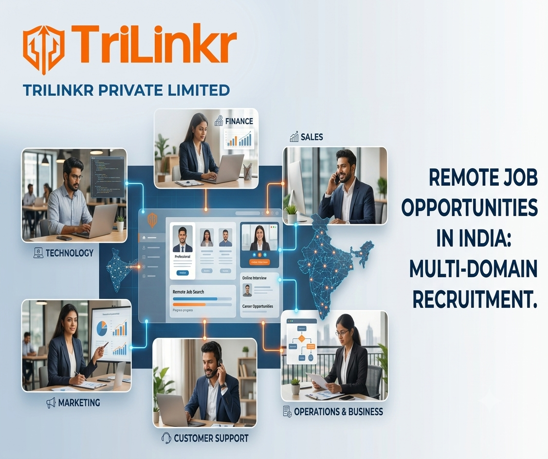 Remote job opportunities across technology, sales, marketing, finance and other professional domains