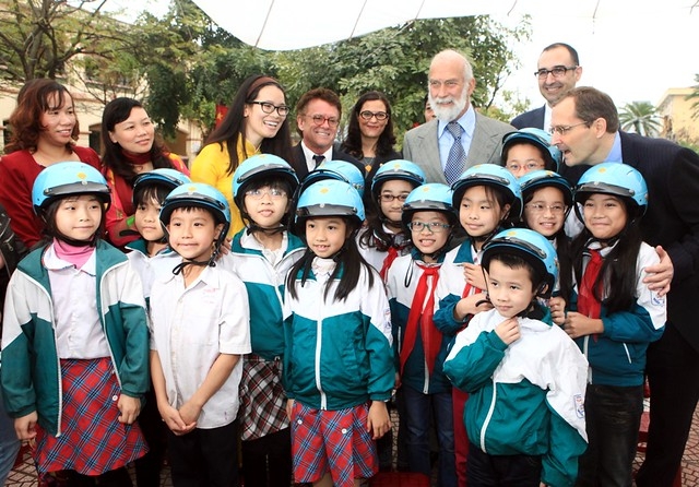 HRH Prince Michael of Kent GCVO launches “Helmets for Kids” program and presents International Road Safety Award