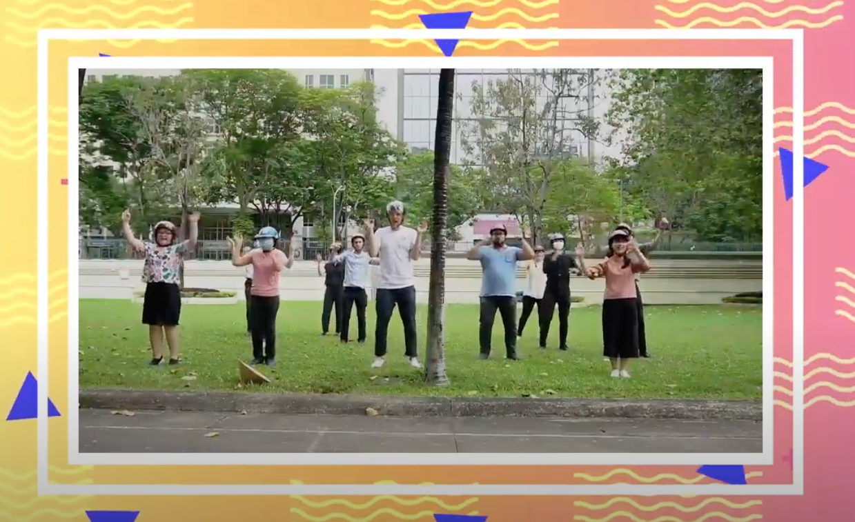 The U.S. diplomatic team jumps in on Vietnam’s road safety dance challenge