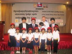 Danish Ambassador rides from Bangkok to Phnom Penh to raise money for child helmets