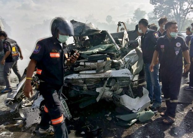 Thailand’s roads are ranked the second deadliest in the world. Photo source: BBC News.