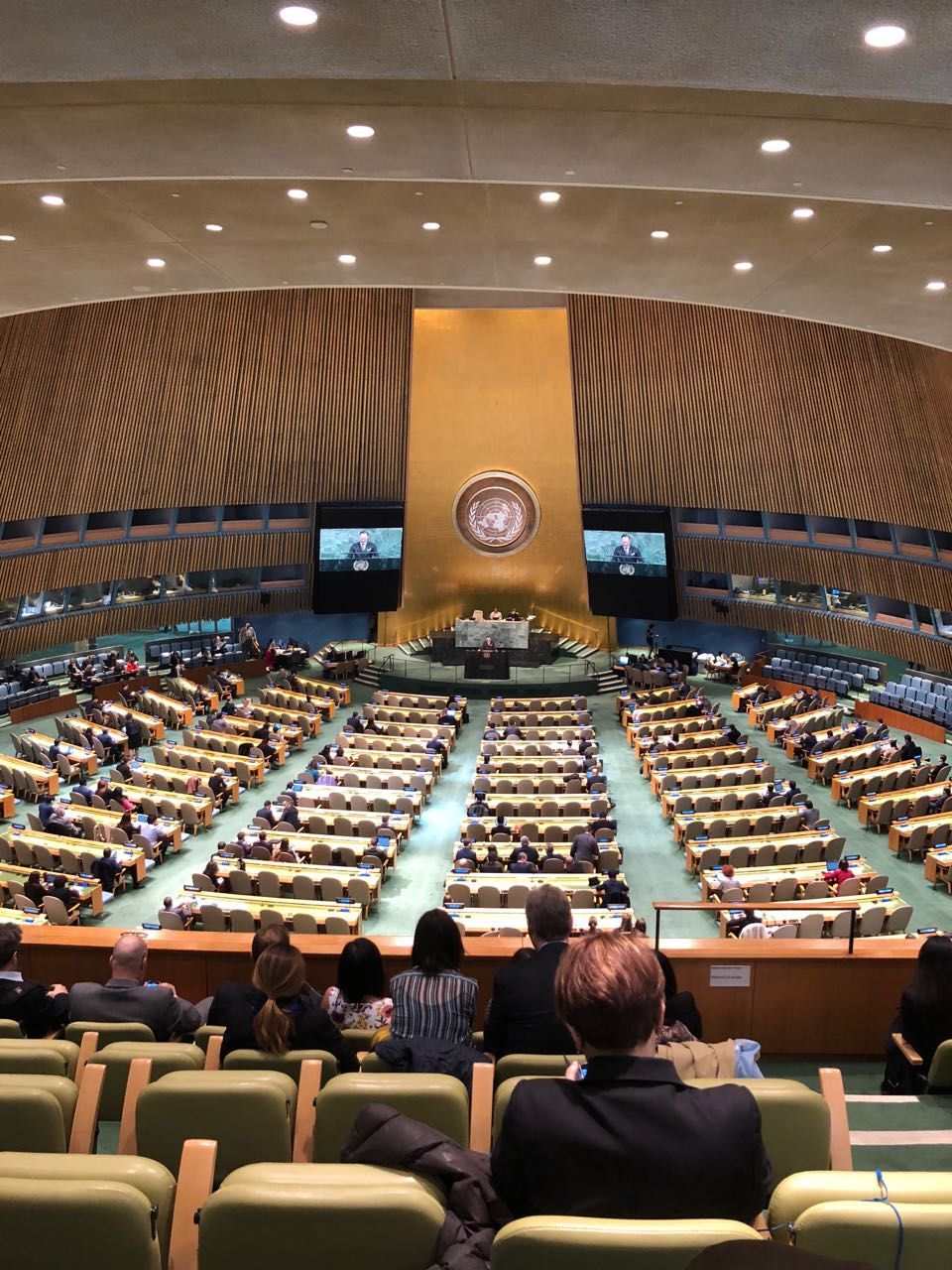 The General Assembly Hall of the UN headquarters in New York City, where the UNRSC meeting was convened.