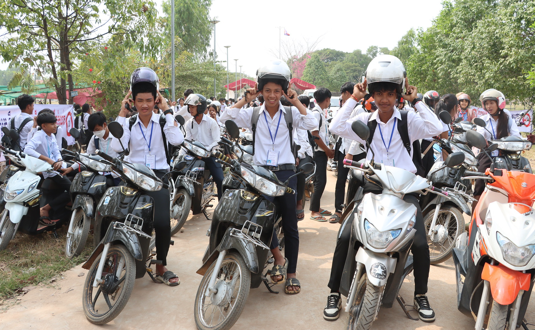 Prudential Cambodia and AIP Foundation Make Stueng Sen High School Safer through their Safe School Zone Infrastructure Modification project