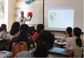 Teachers were trained on promoting helmet use among their students
