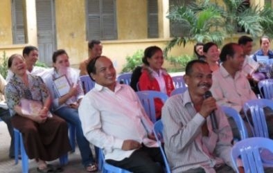Moms at Sampov Meas Primary School take an active role in road safety