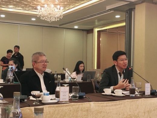 LDP members in discussion at the preparatory meeting.