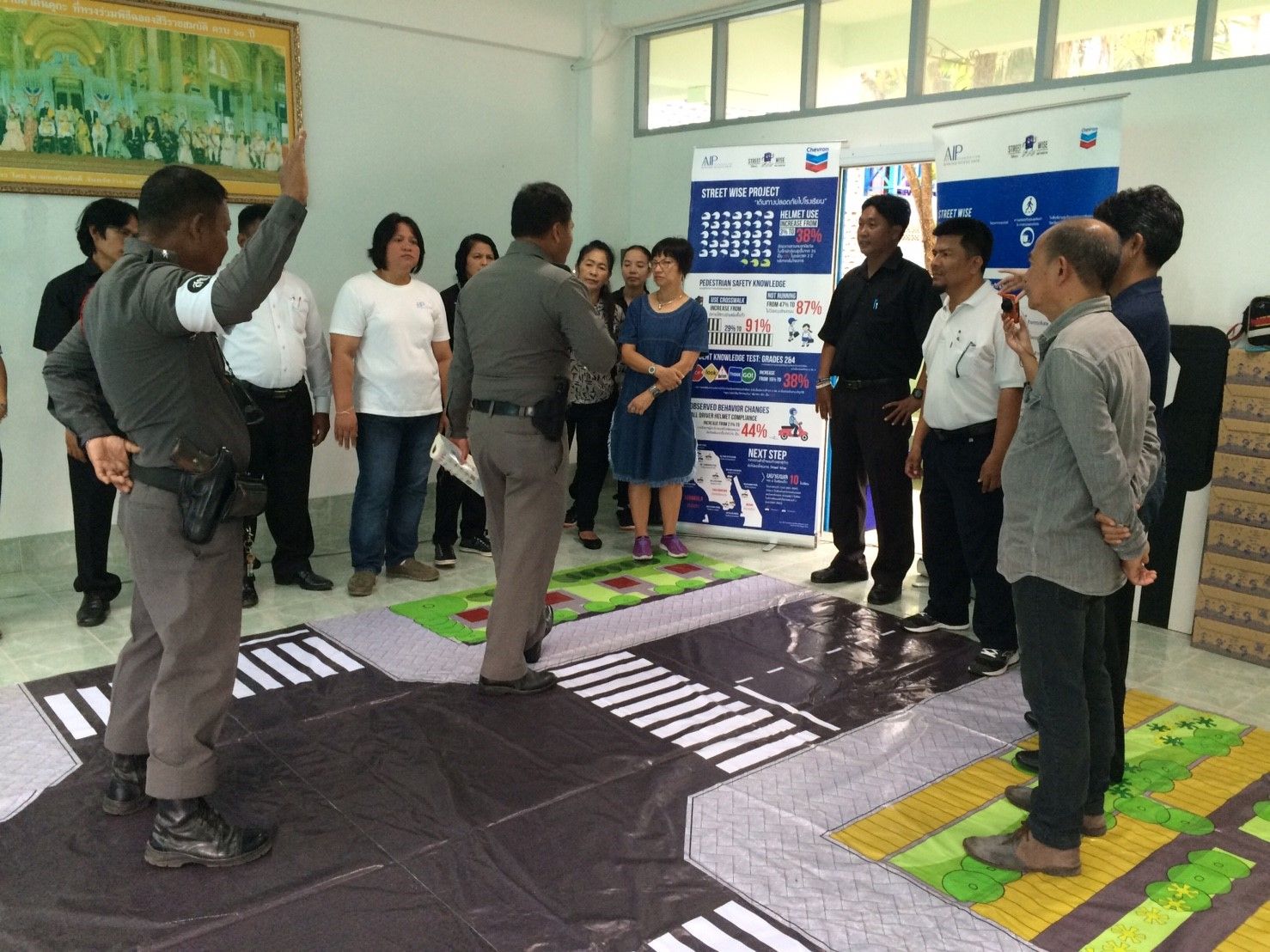 Teachers participate in a training session as part of the Street Wise road safety program in Songkhla Province, Thailand.
