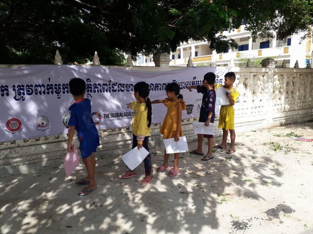 Students reminded of life-saving road behaviors in Cambodia during International Children’s Day