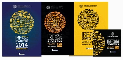The IRF World Road Statistics (WRS) 2014 (data 2007-2012) is now available and features more than 200 countries with data on over 45 key road-related topics.