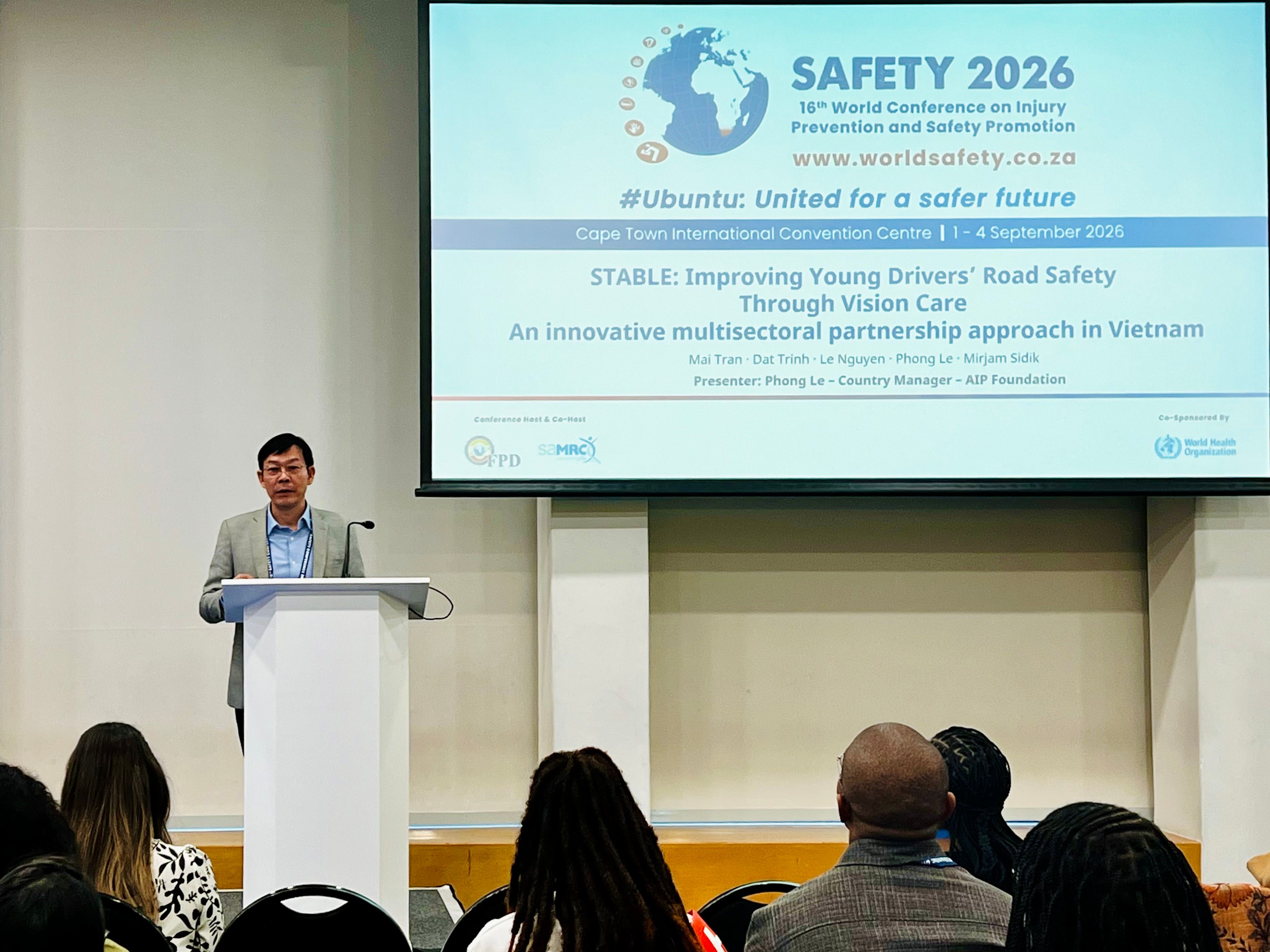 Phong Le presents at the SAFETY 2026 Conference. 