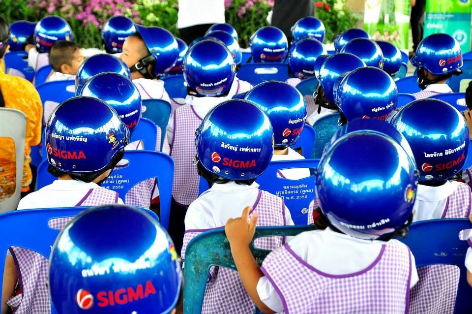 Sigma Elevator donates 160 helmets to at-risk preschool students in Bangkok