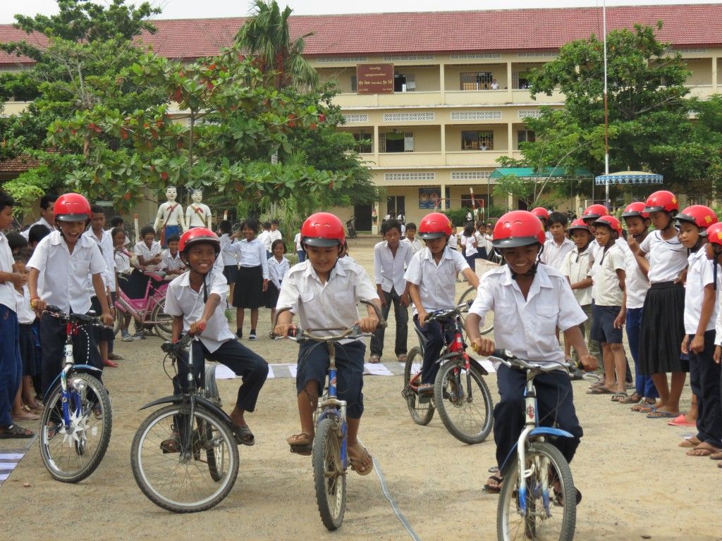 Students partake in road safety activities prior to summer vacation
