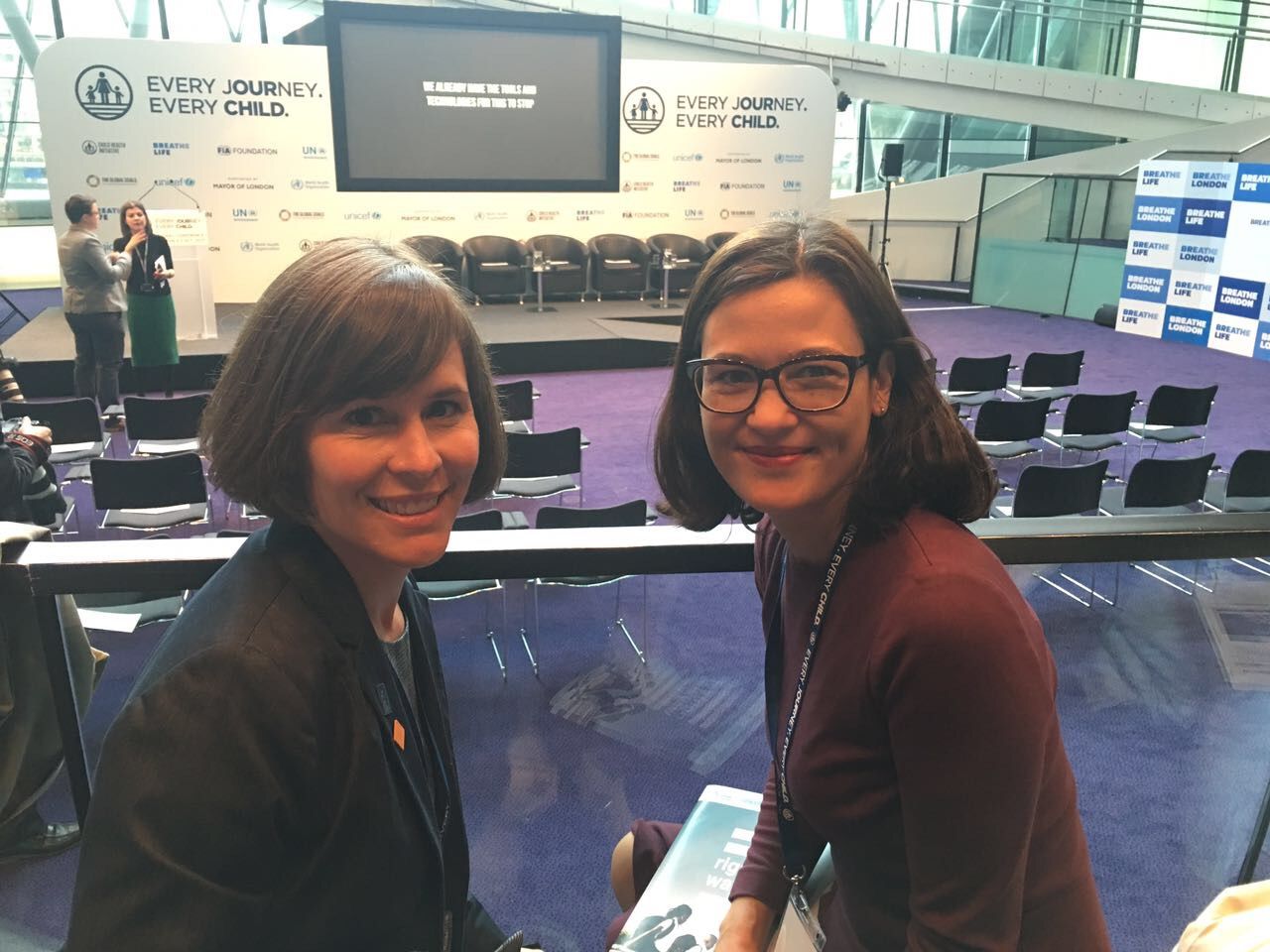 (From left) Dr. Erin Sauber-Schatz of the CDC with AIP Foundation CEO Mirjam Sidik.
