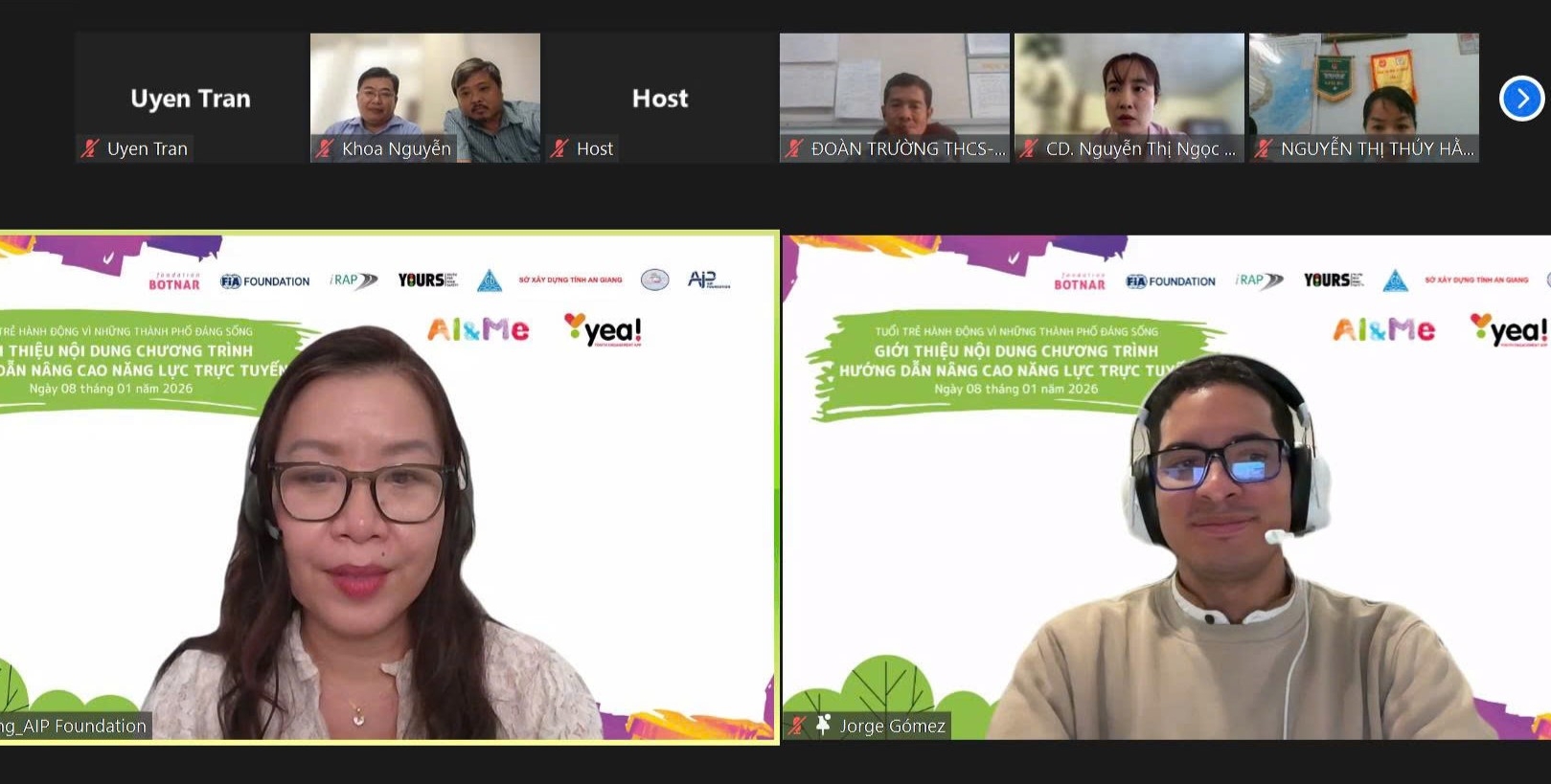 The workshop began with an introduction to the objectives and activities of the AI&Me program by Trang Truong, Senior Program Manager at AIP Foundation, and was facilitated by Mr. Jorge Leonardo Gomez Ayala, Capacity Development Manager at Youth for Road Safety (YOURS).
