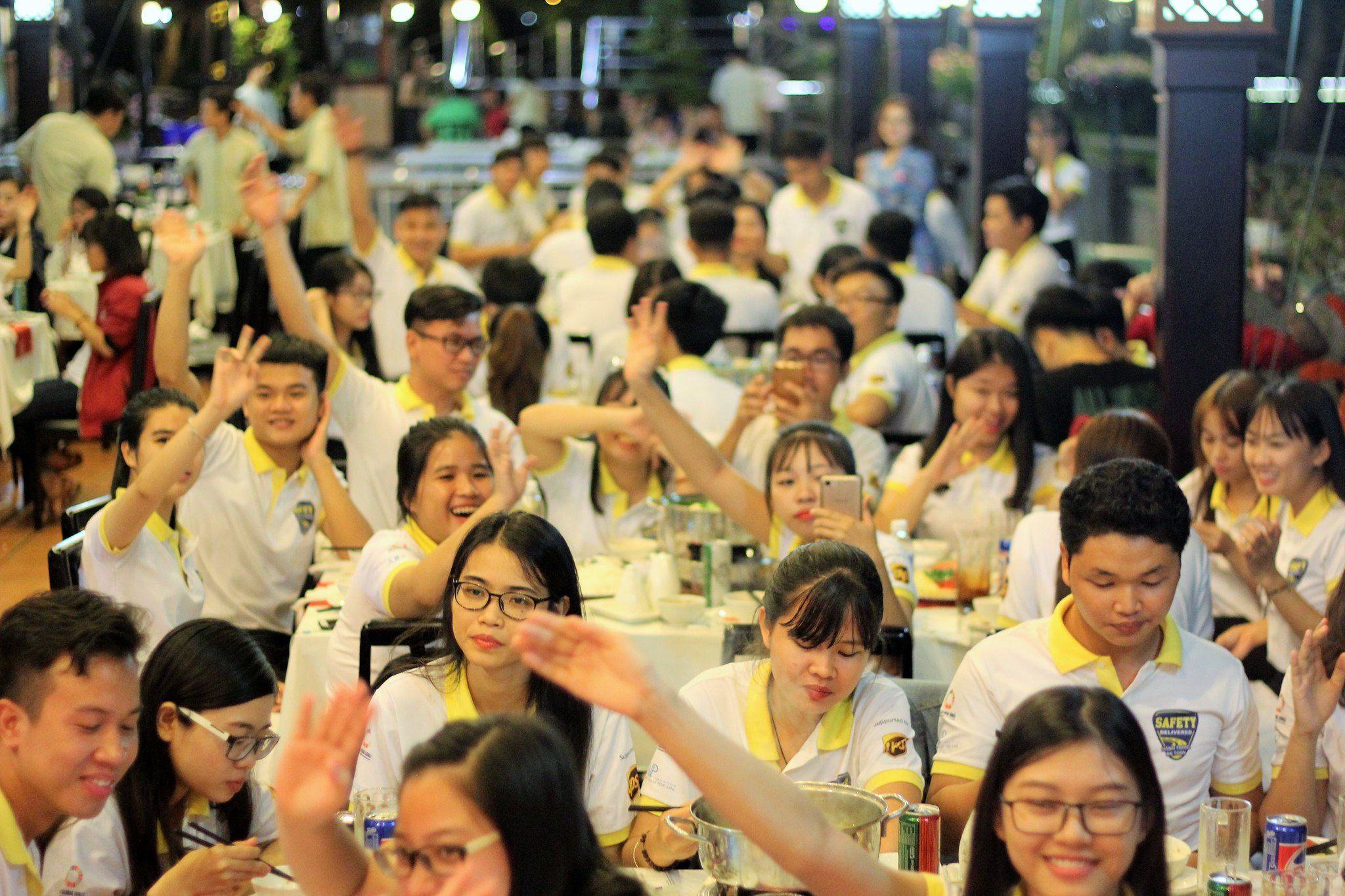 Road safety ambassadors compete in knowledge and skills games during the gala dinner